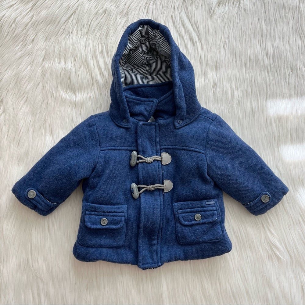 Mayoral Blue Hooded Coat Jacket